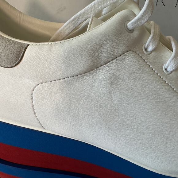 Stella McCartney Sneak Elyse Platforms, Red White and Blue, size 40.5 US10.5 NIB - Picture 4 of 15